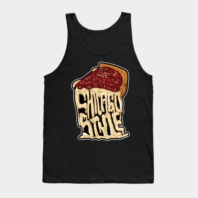 Chicago Style Deep Dish Pizza Tank Top by eShirtLabs